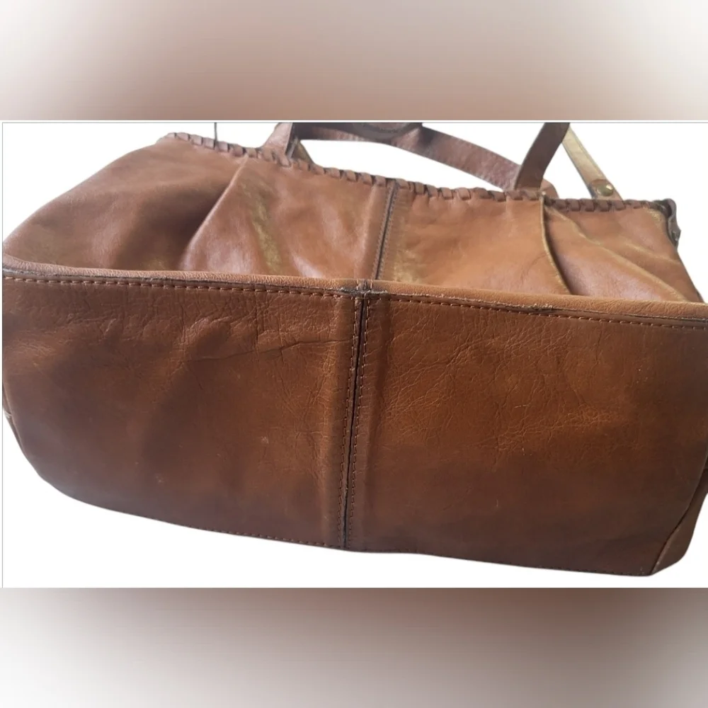 Patrica Nash Brown Leather Handbag With Top Handle or Shoulder Strap